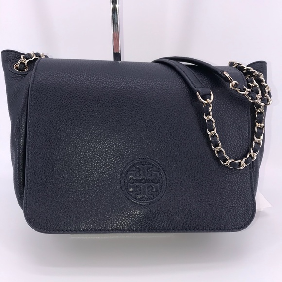 NWT Tory Burch Bombe Shoulder Bag, Tory Navy - Picture 1 of 11